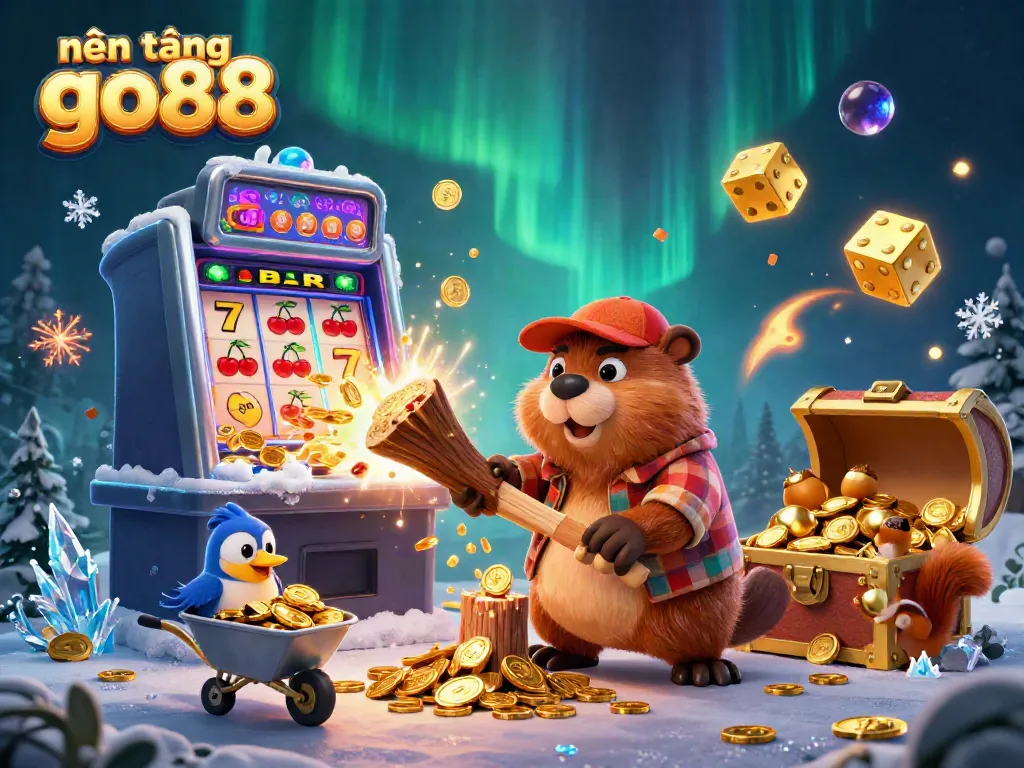 Experience the excitement of nền tảng go88 with vibrant casino elements and playful characters in a dynamic scene.
